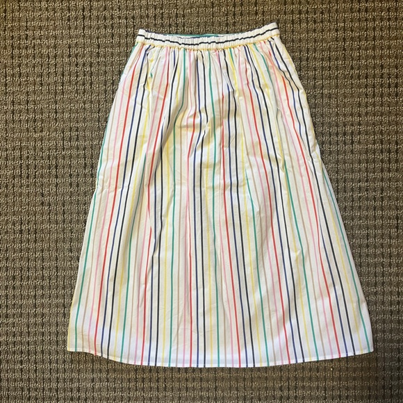 NWT J. Crew Striped A-line Skirt - Picture 2 of 3